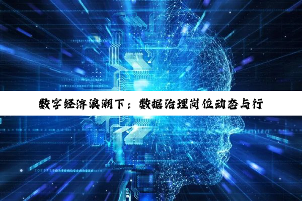 数字经济浪潮下：数据治理岗位动态与行业人才布局深度解析